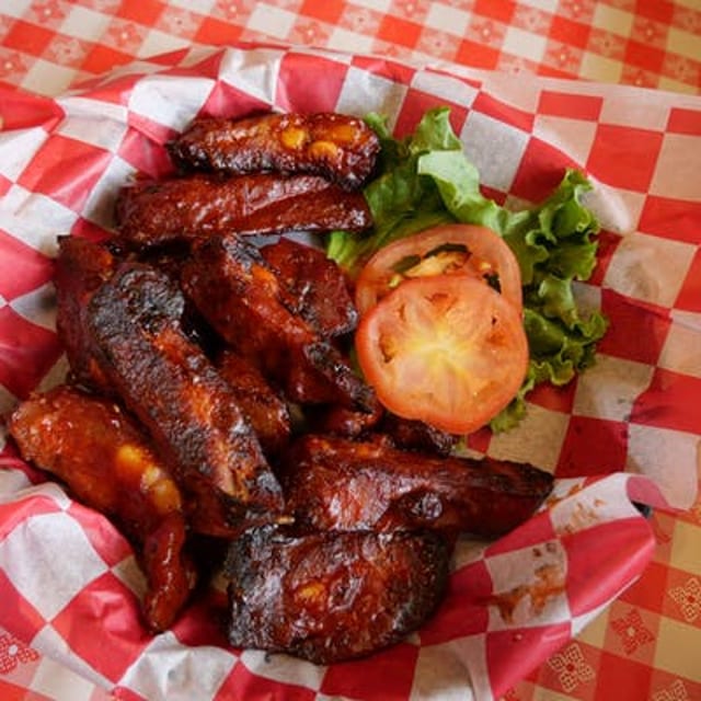 Slow Smoked Rib Tips.